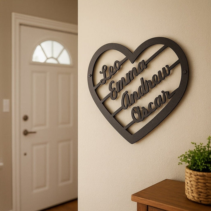 Personalized Heart line Monogram - Story In Steel