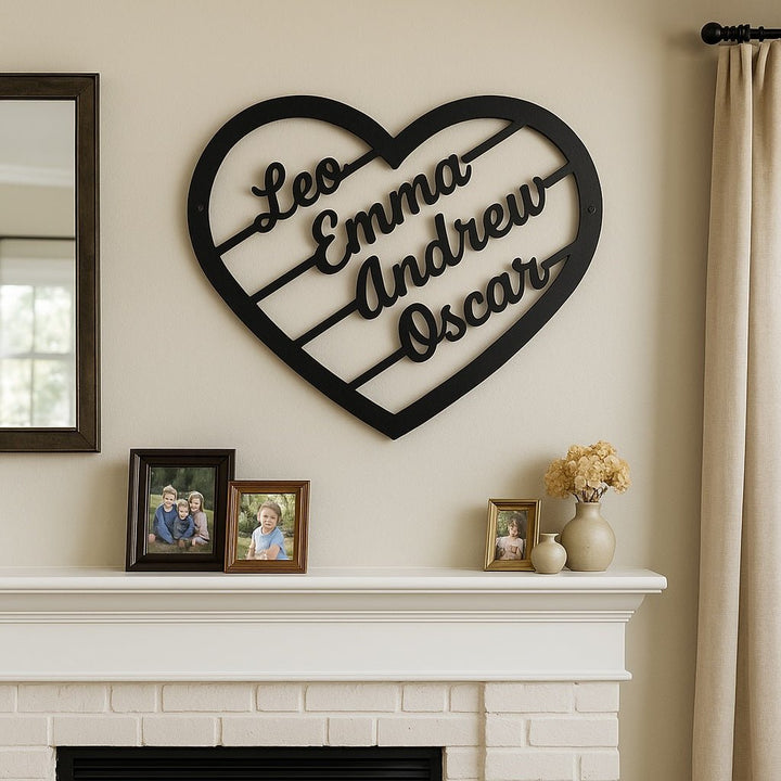 Personalized Heart line Monogram - Story In Steel