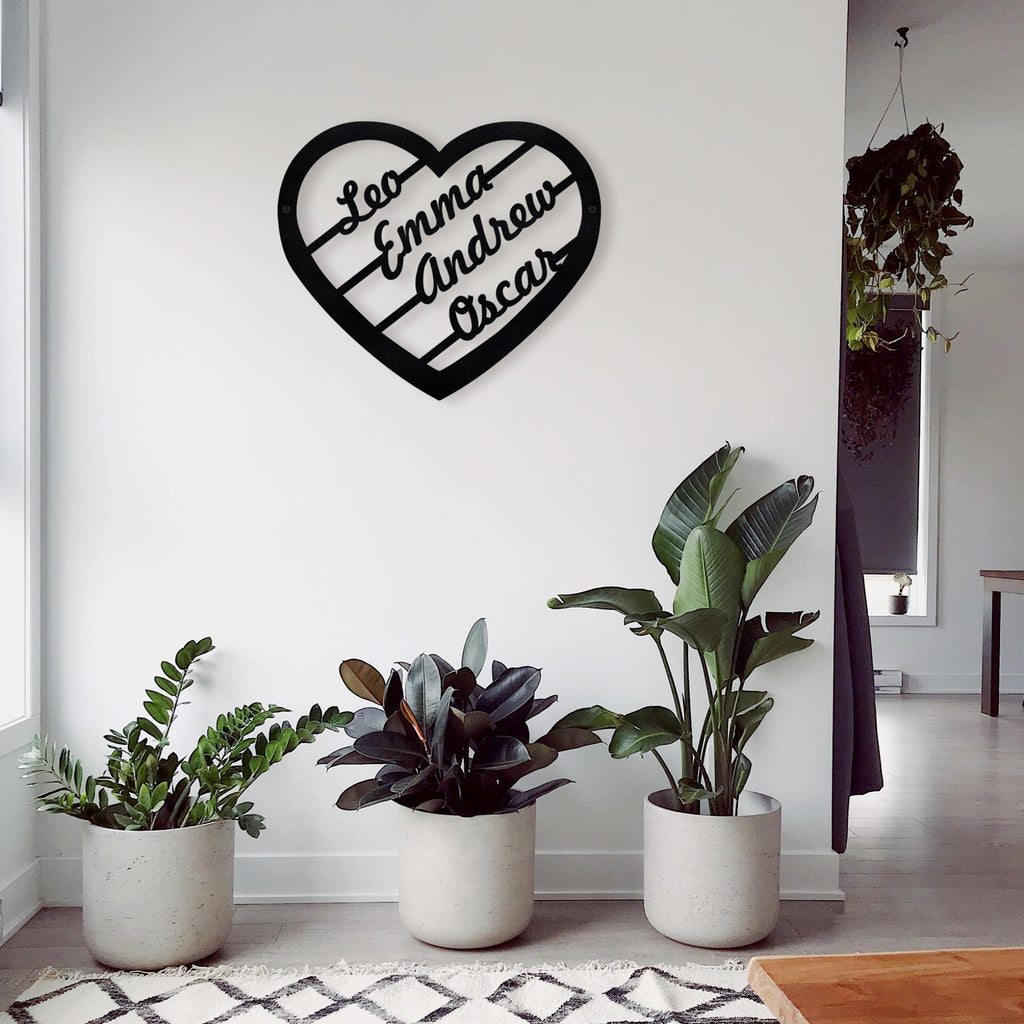Personalized Heart line Monogram - Story In Steel