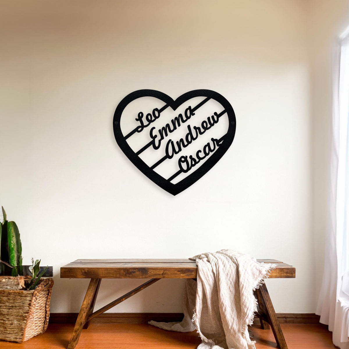 Personalized Heart line Monogram - Story In Steel