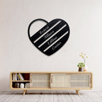 Personalized Multiple Name Heart Monogram - Story In Steel