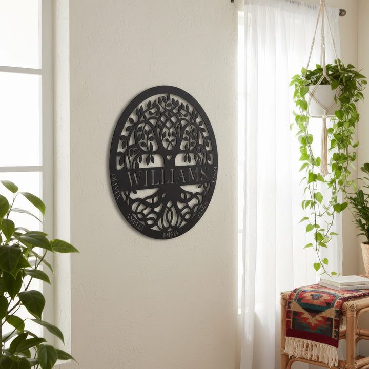 Personalized Tree of Life Monogram - Story In Steel