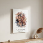 Personalized Watercolor Metal Portrait - Story In Steel