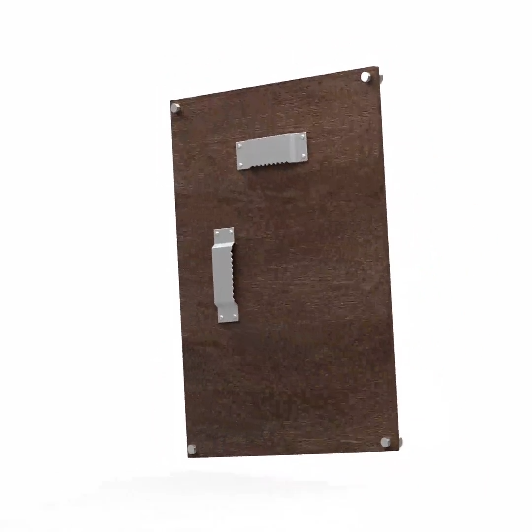 Back of the wood board with its two sawtooth hangers, one for landscape and one for portrait