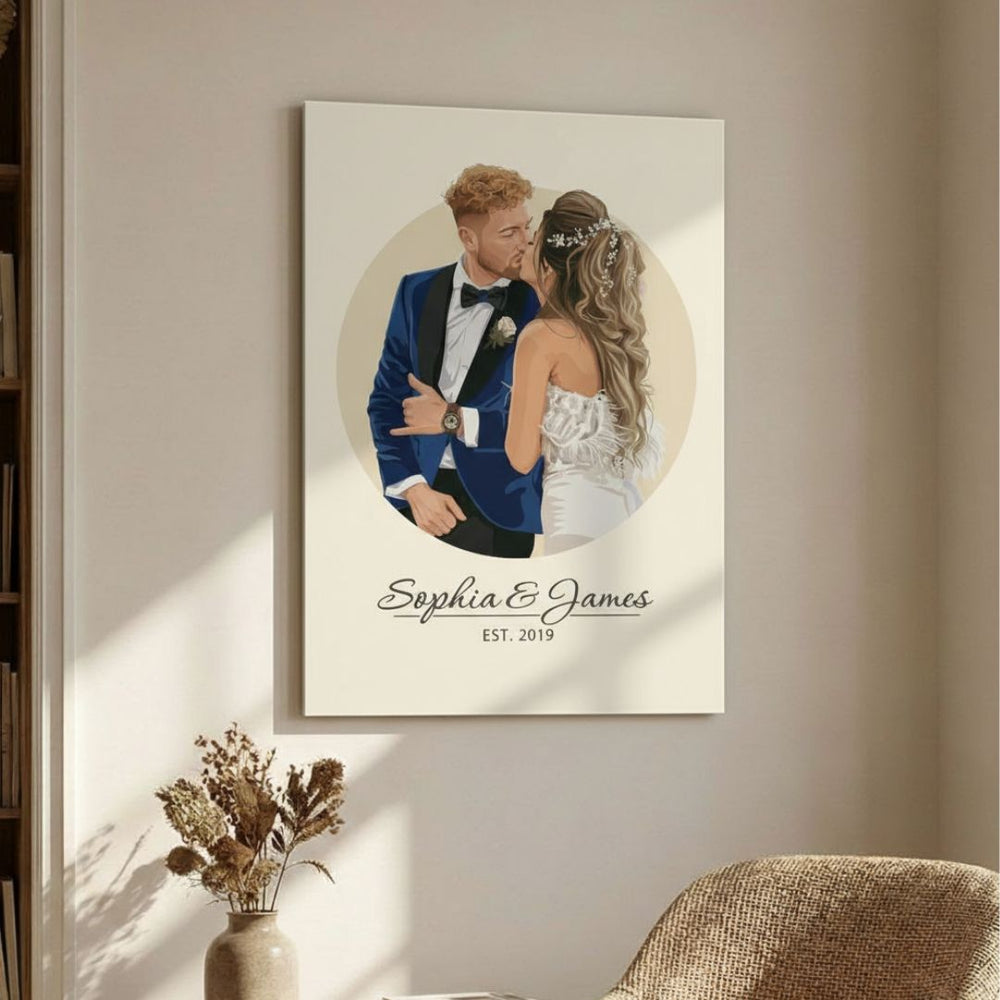 Vector Style Metal Print Portrait - Story In Steel