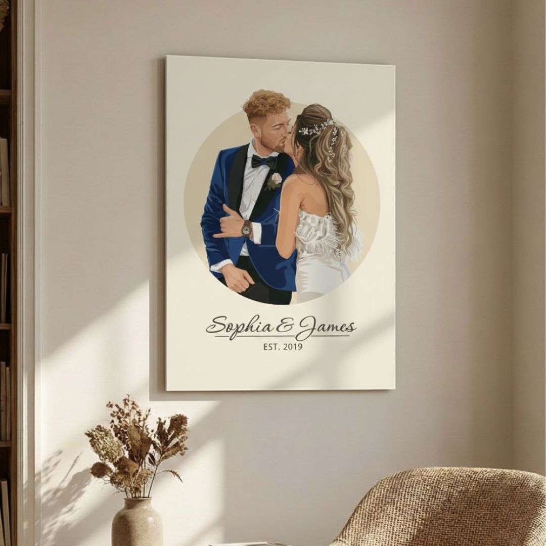 Vector Style Metal Print Portrait - Story In Steel