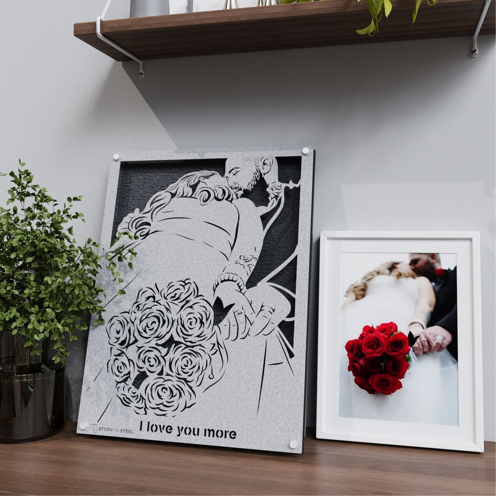 Wedding Anniversary Metal Portrait - Story In Steel