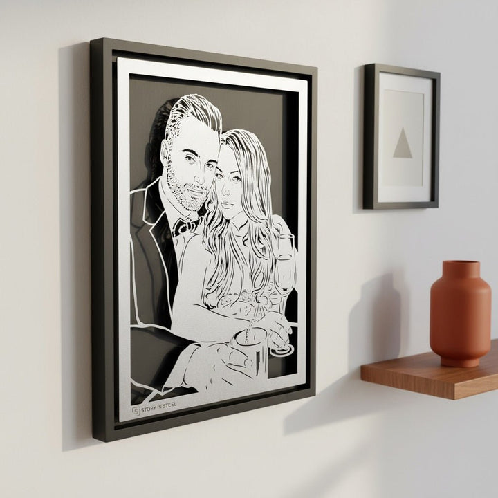 Wedding Anniversary Metal Portrait - Story In Steel