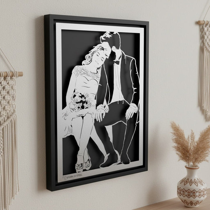 Wedding Anniversary Metal Portrait - Story In Steel