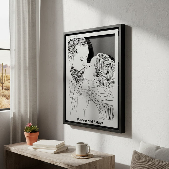 Wedding Anniversary Metal Portrait - Story In Steel