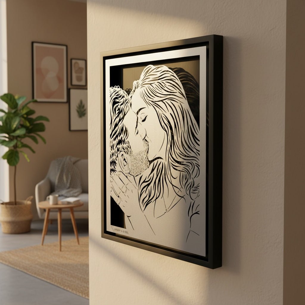 Wedding Anniversary Metal Portrait - Story In Steel