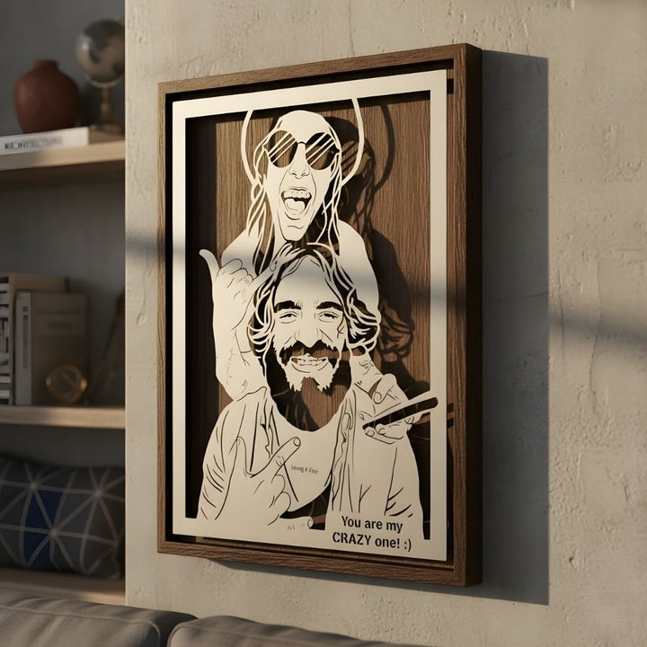 Wedding Anniversary Metal Portrait - Story In Steel