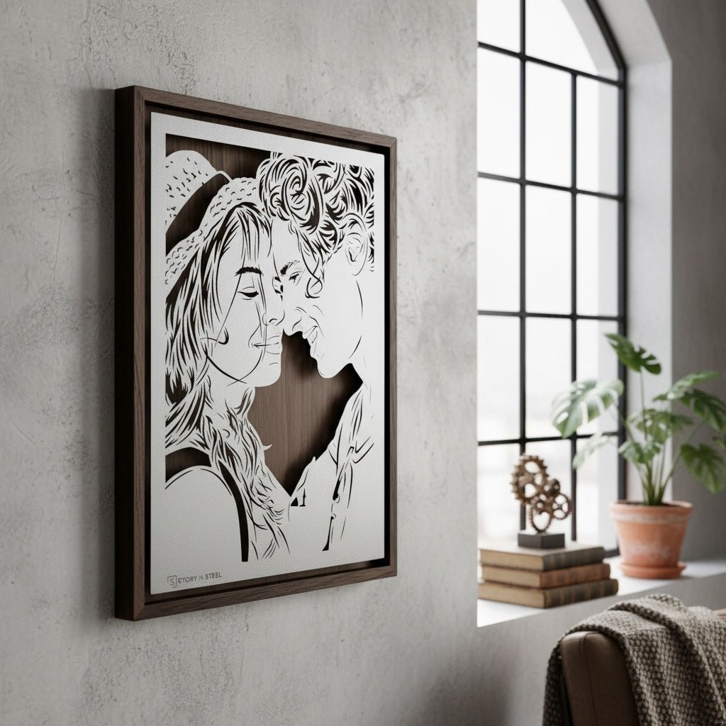 Wedding Anniversary Metal Portrait - Story In Steel