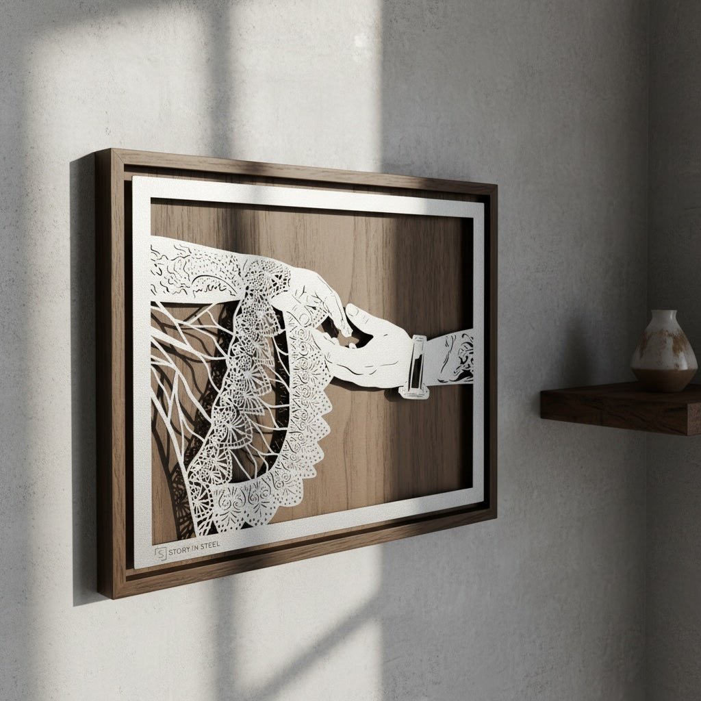 Wedding Anniversary Metal Portrait - Story In Steel