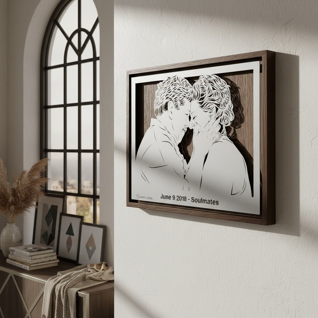 Wedding Anniversary Metal Portrait - Story In Steel