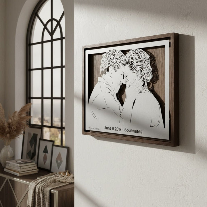 Wedding Anniversary Metal Portrait - Story In Steel