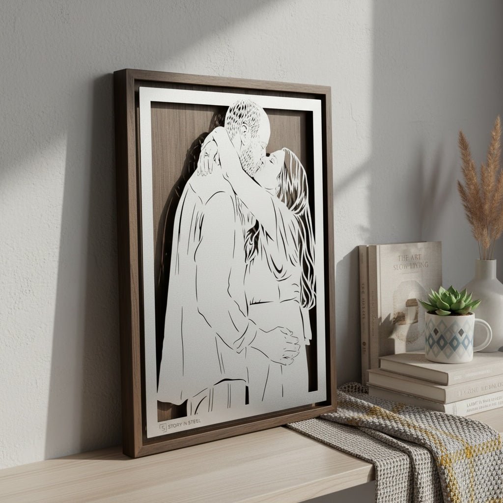 Wedding Anniversary Metal Portrait - Story In Steel