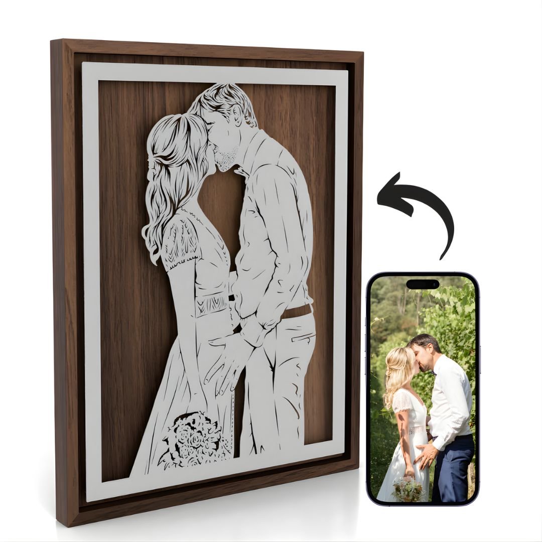 Wedding Anniversary Metal Portrait - Story In Steel