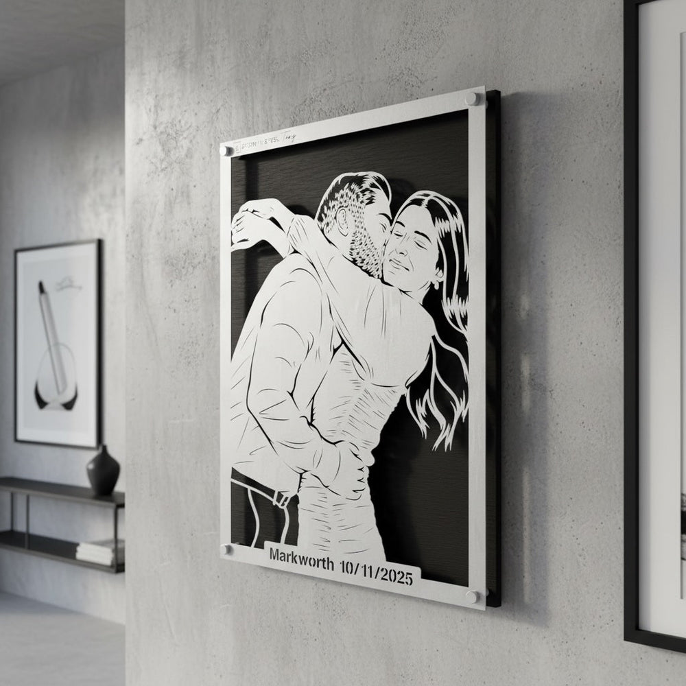 Wedding Anniversary Metal Portrait - Story In Steel