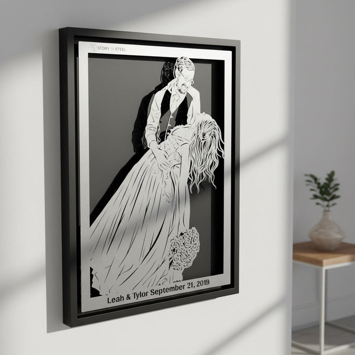 Wedding Anniversary Metal Portrait - Story In Steel