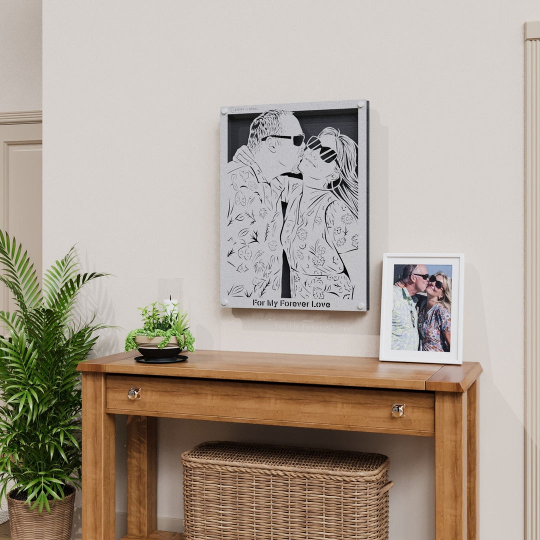 Wedding Anniversary Metal Portrait - Story In Steel