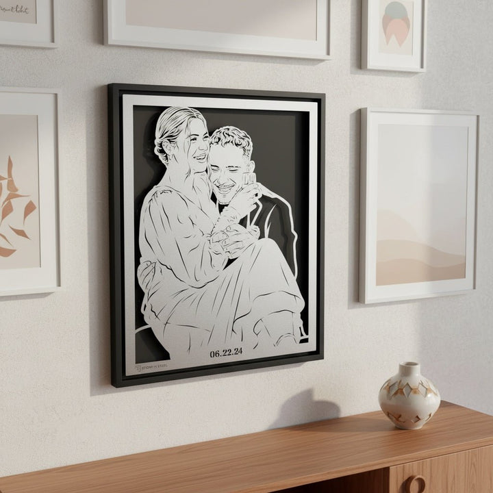 Wedding Anniversary Metal Portrait - Story In Steel