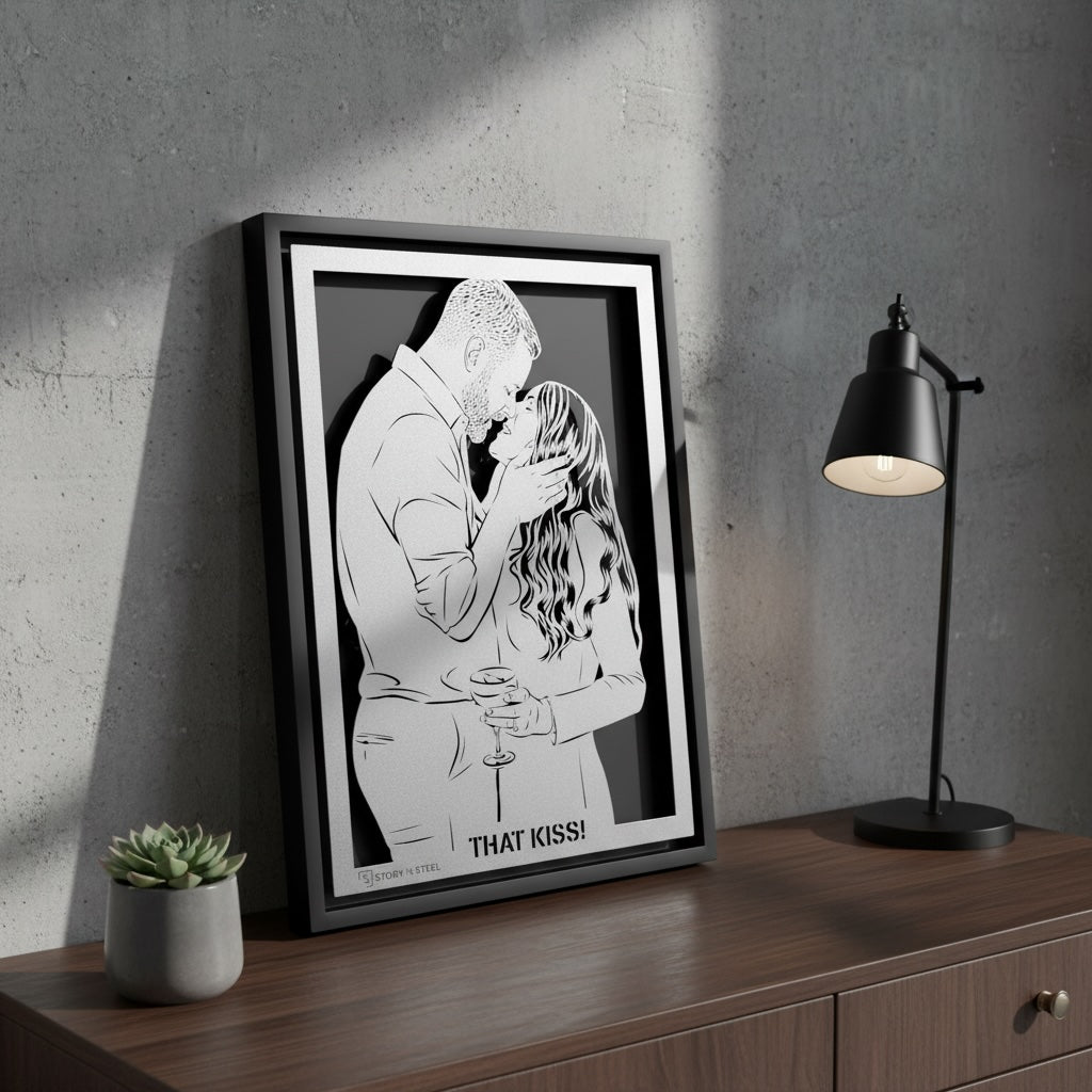 Wedding Anniversary Metal Portrait - Story In Steel