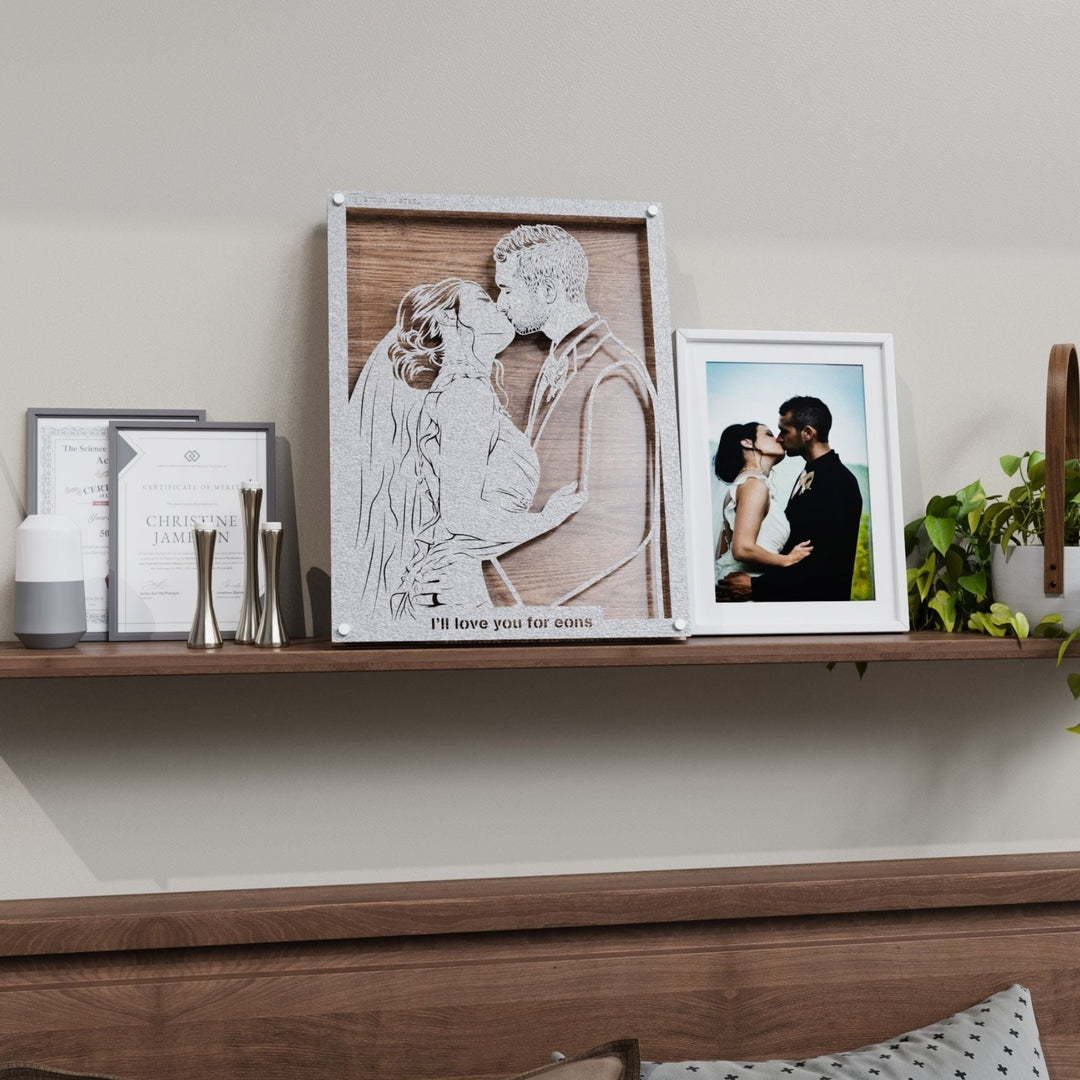 Wedding Anniversary Metal Portrait - Story In Steel