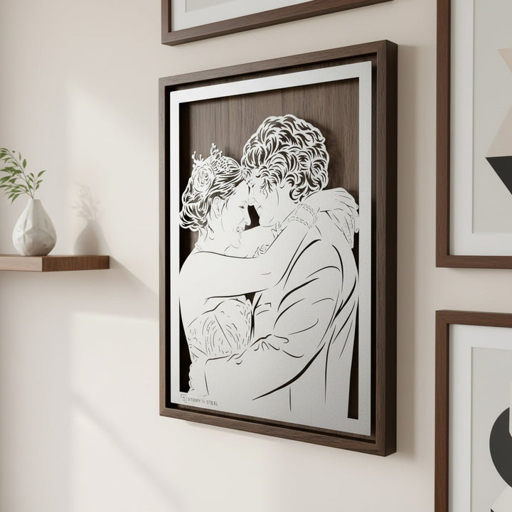 Wedding Anniversary Metal Portrait - Story In Steel