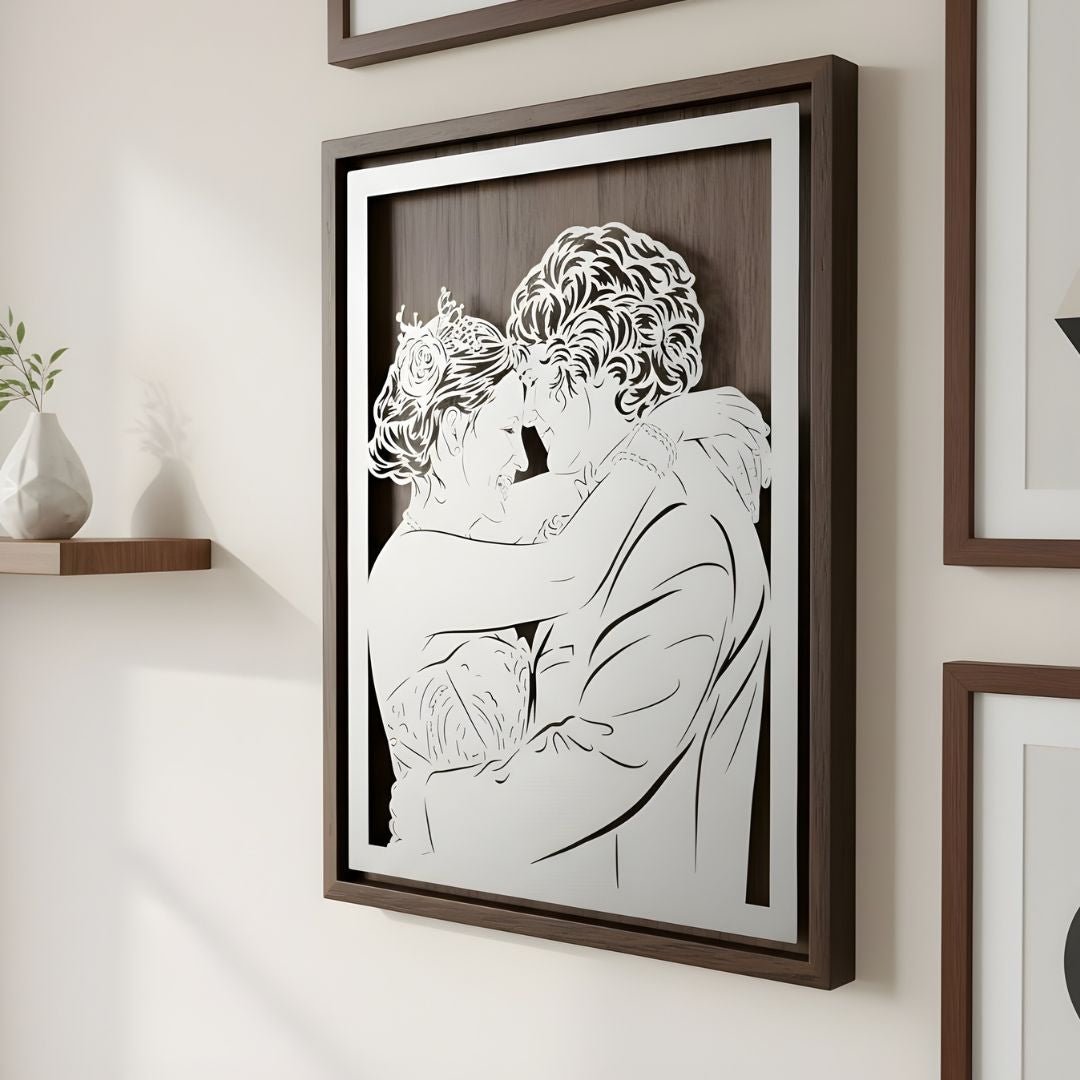 Wedding Anniversary Metal Portrait - Story In Steel