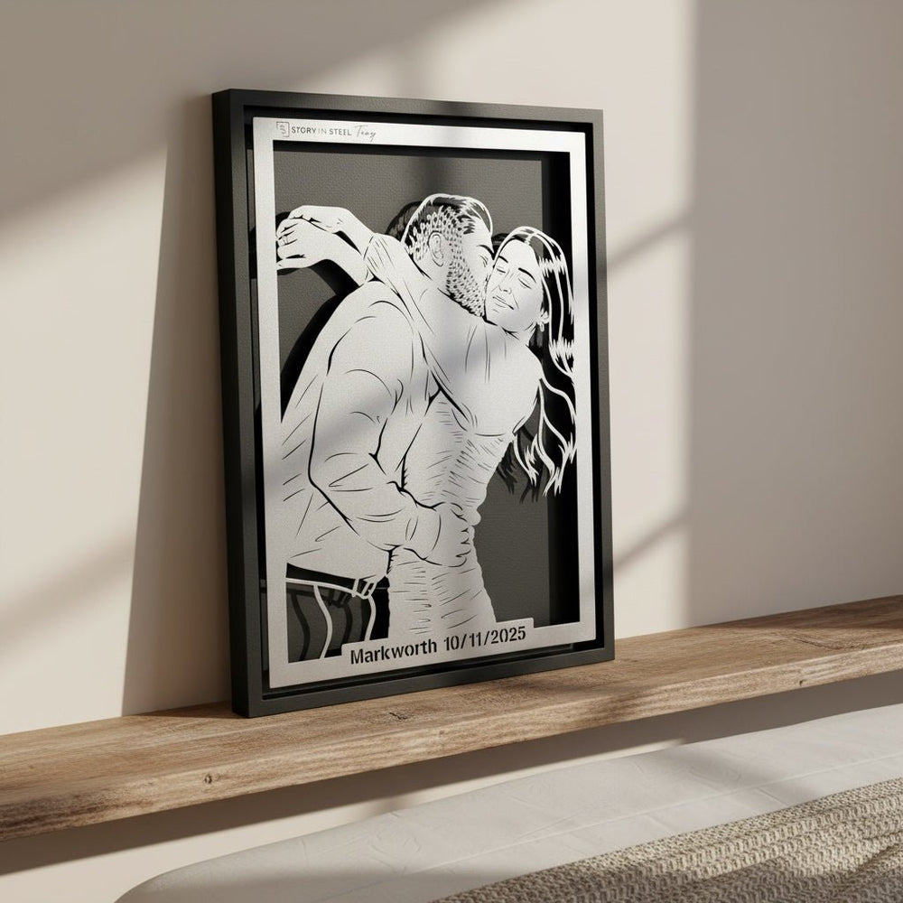 Wedding Anniversary Metal Portrait - Story In Steel