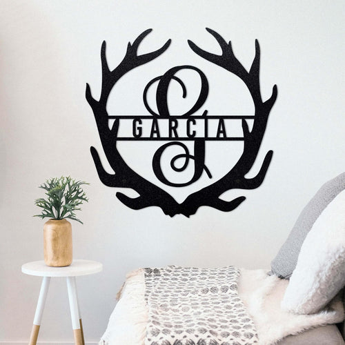 Antler Initial Split Monogram - Story In Steel