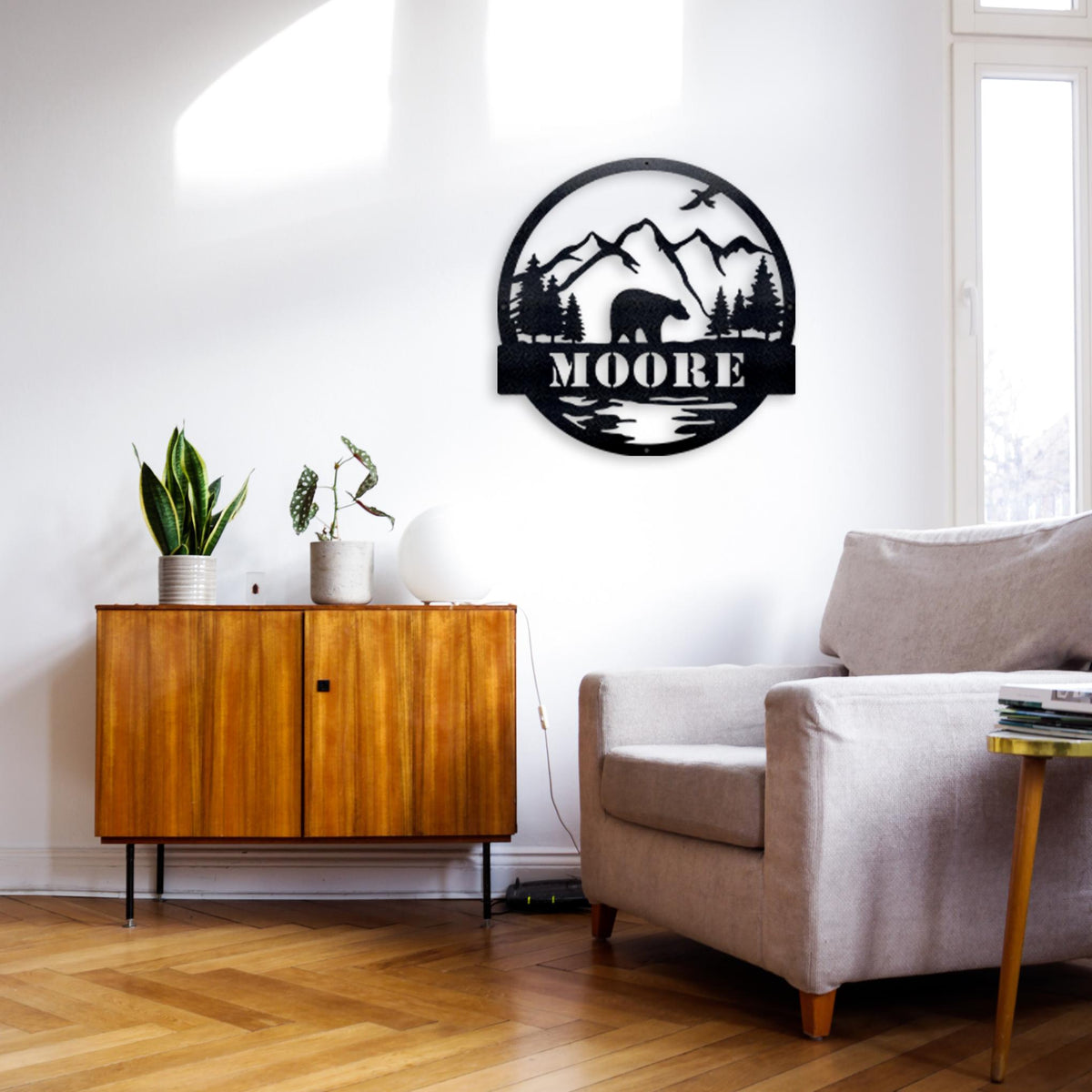 Personalized Bear Monogram - Story In Steel