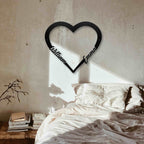 Personalized couple heart Monogram - Story In Steel