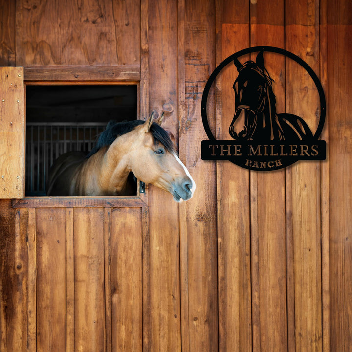 Personalized Horse Ranch Monogram - Story In Steel