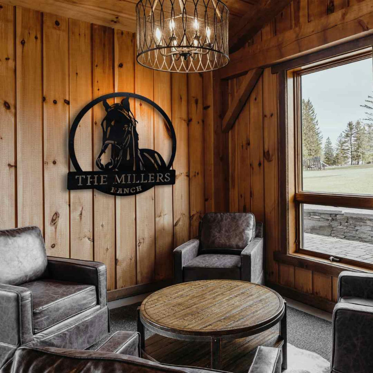 Horse Ranch Personalized Monogram | Custom Metal Wall Art – Story In Steel