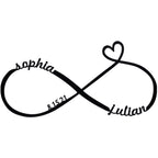 Personalized Infinity Heart Monogram - Story In Steel