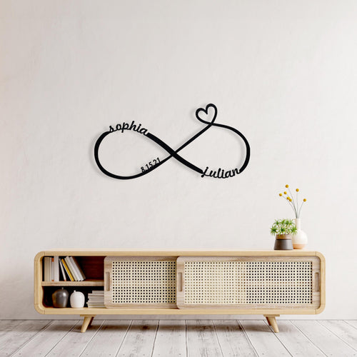 Personalized Infinity Heart Monogram - Story In Steel