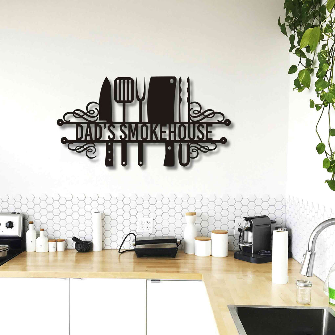 Personalized Kitchen Monogram - Story In Steel