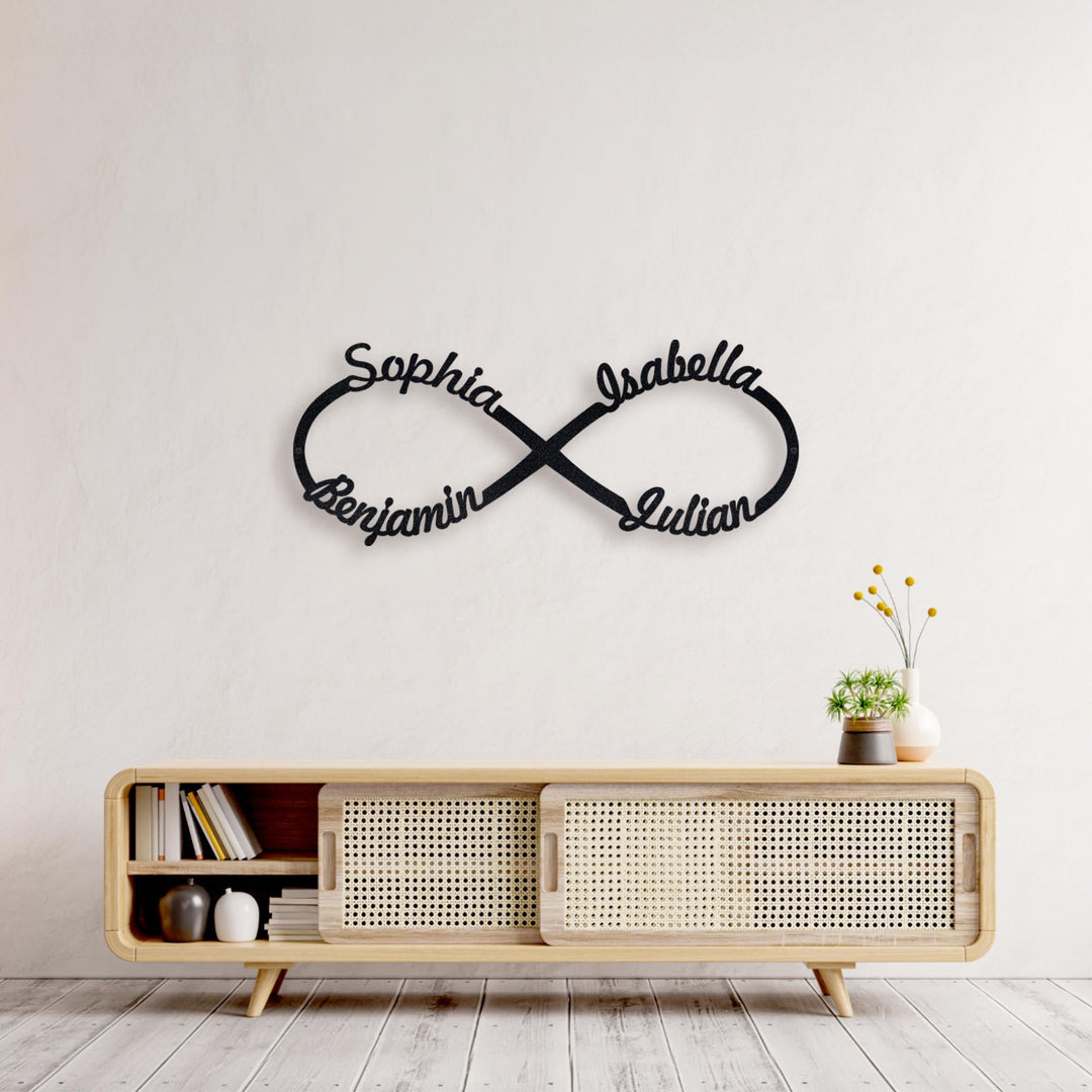 Personalized Multiple Name Infinity Monogram - Story In Steel