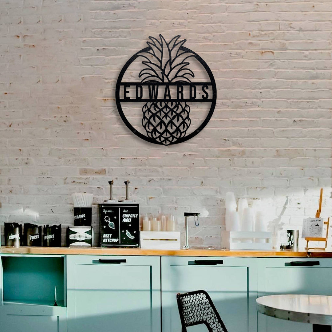 Personalized Pineapple Monogram - Story In Steel