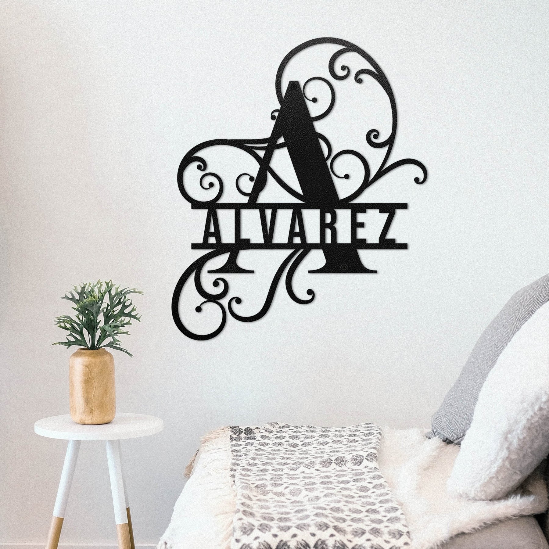 S Custom Split Initial Tribal Initial Split Monogram – Story In Steel