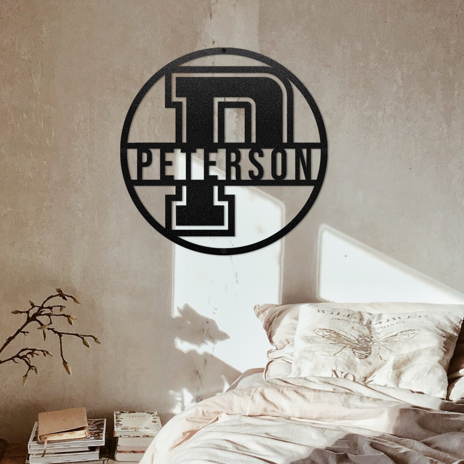 S Custom Split Initial Varsity circle Initial Split Monogram – Story In Steel