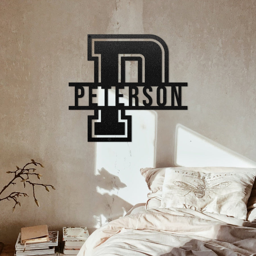 Varsity Initial Split Monogram – Story In Steel