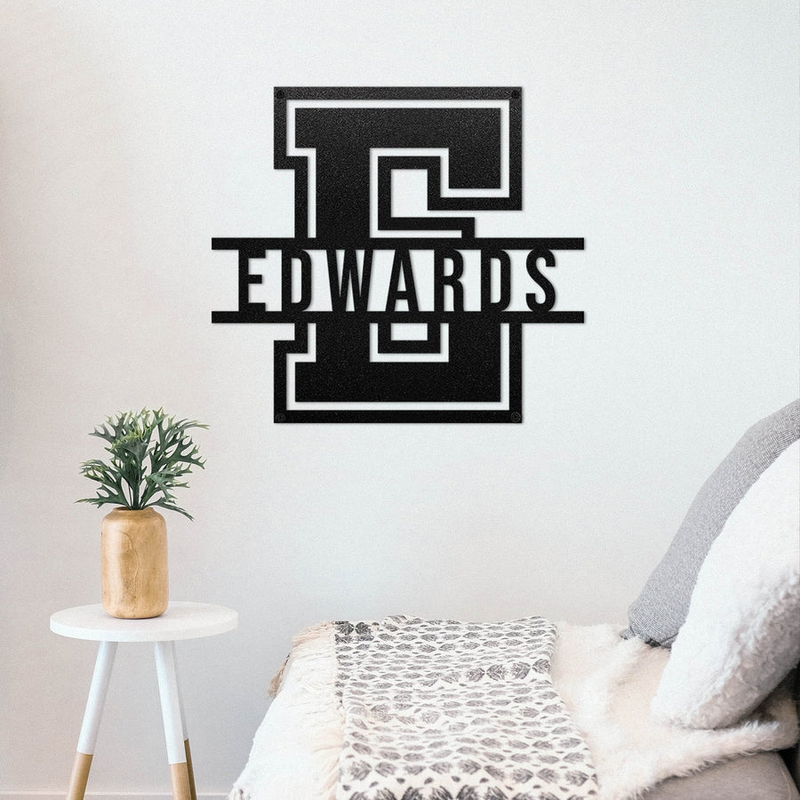 Varsity Initial Split Monogram – Story In Steel